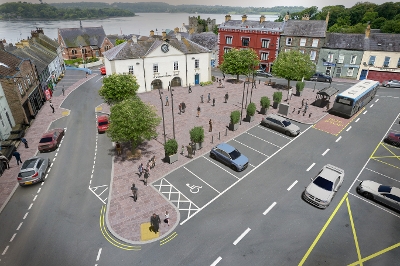 Architects Impression of rejuvenated Market Square in Portaferry