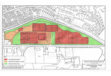 Londonderry Park Dog Control map - summer